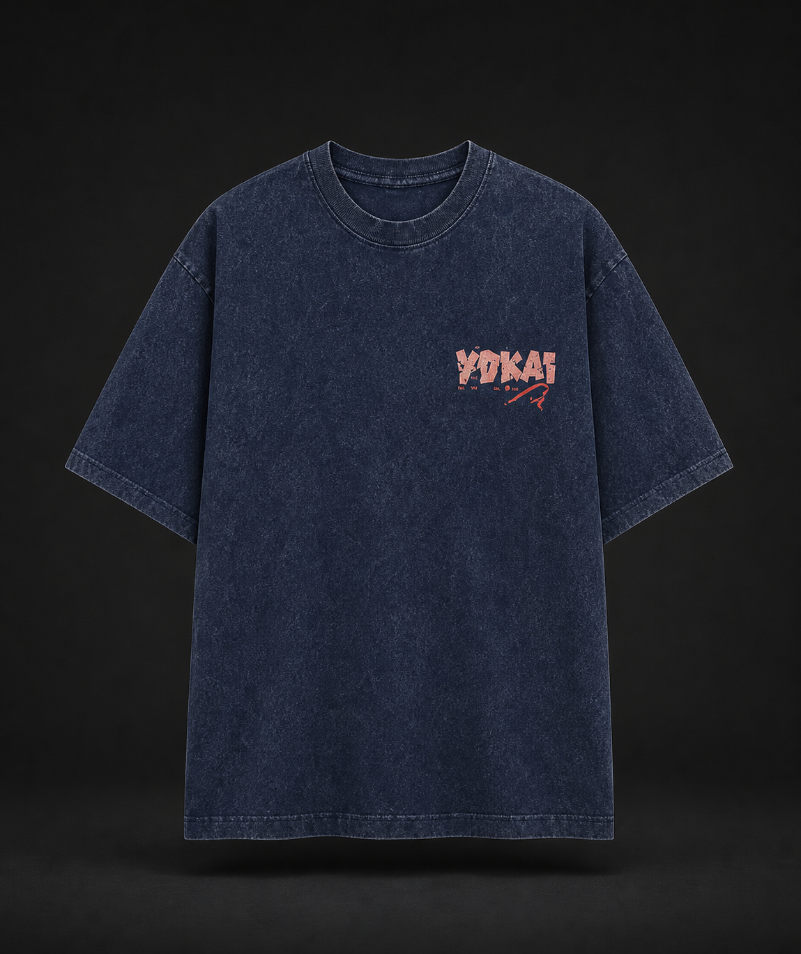 Yokai Eyes Graphic Tee, Vintage Navy, front view