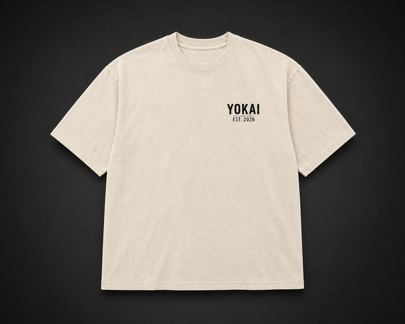 Oni Mask Tee, Natural / Black / Rust, front view